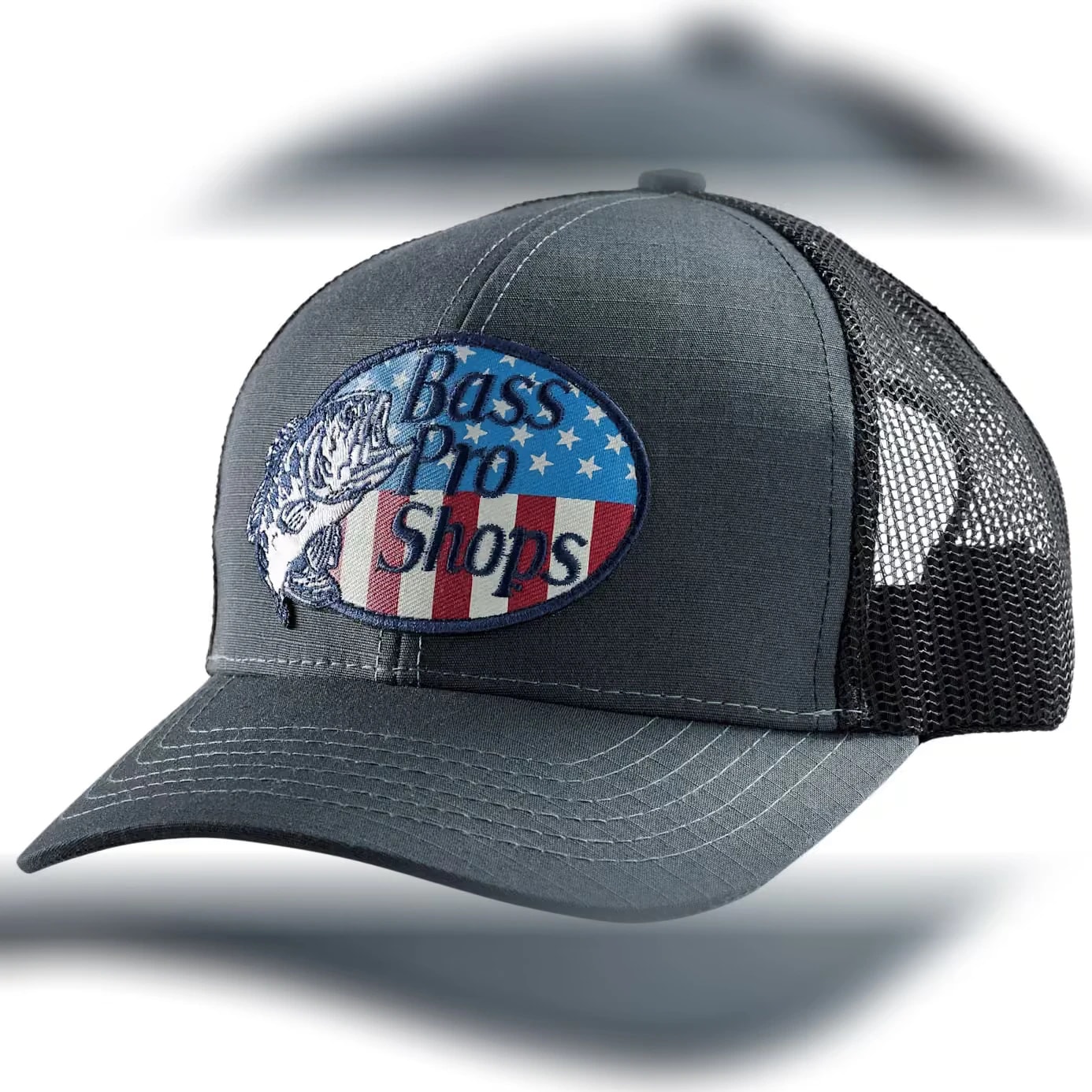 Bass Pro Shops Flag Logo Patch Mesh-Back Cap